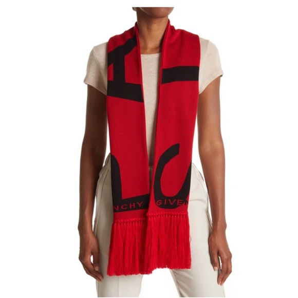 Givenchy Paris Football Scarf RED - Picture 4 of 8